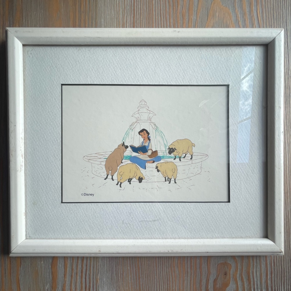 Disney Animation Prints Belle and‎ Sheep Reproduction Beauty and the Beast